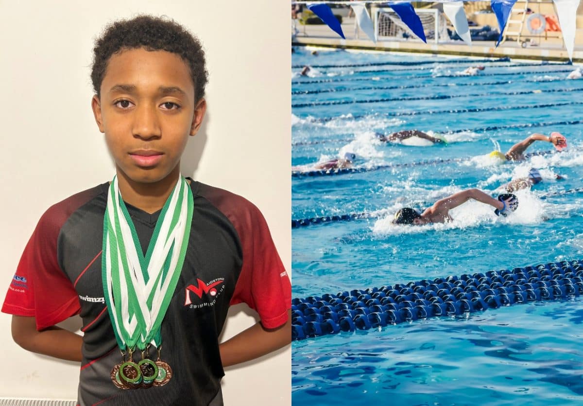 Lanre Wins 7 Medals at Kent Swimming Championships King's School